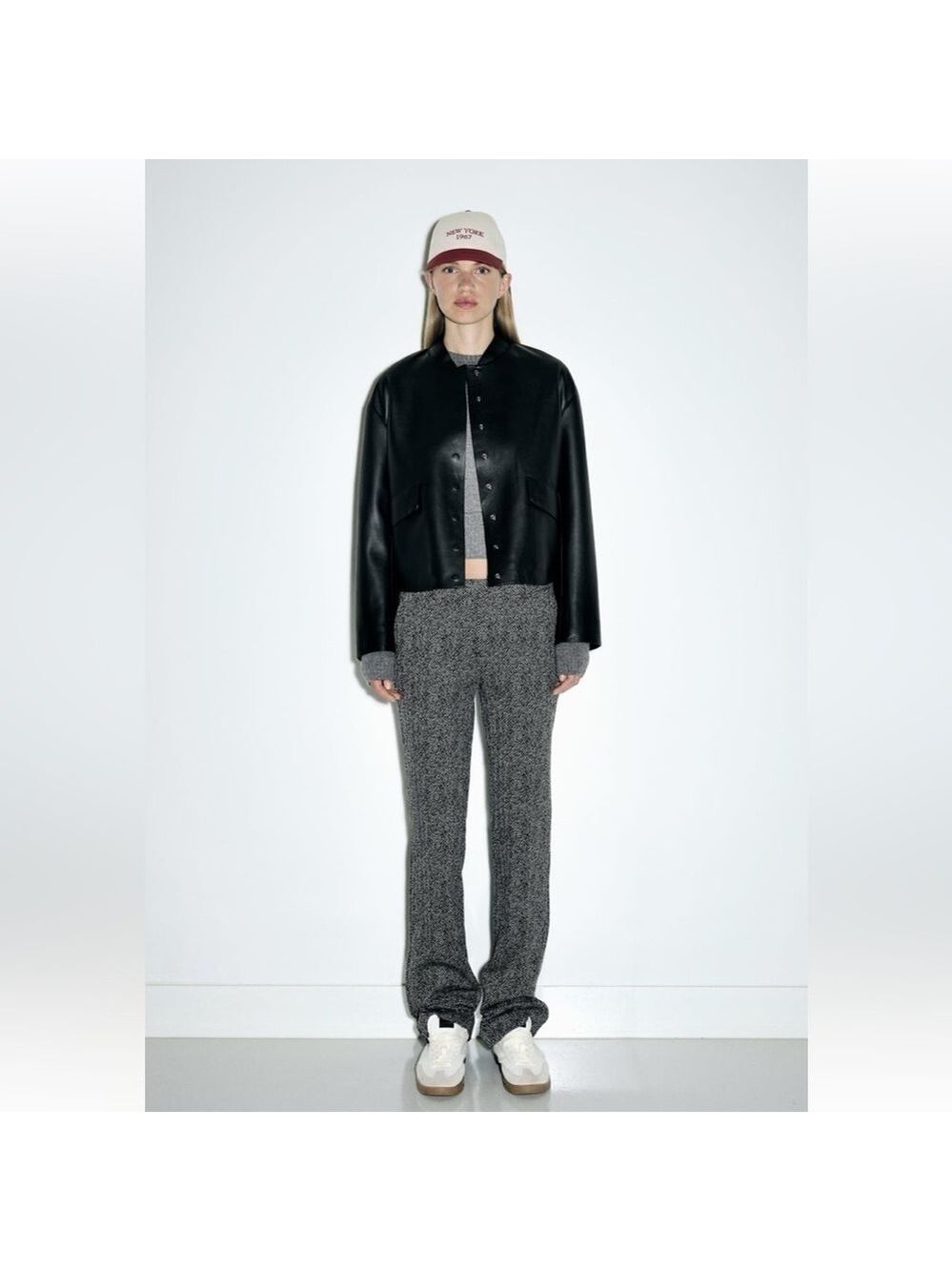 ZARA STRAIGHT LEG HERRINGBONE PANTS
WHITE BLACK SZ L - Picture 2 of 13